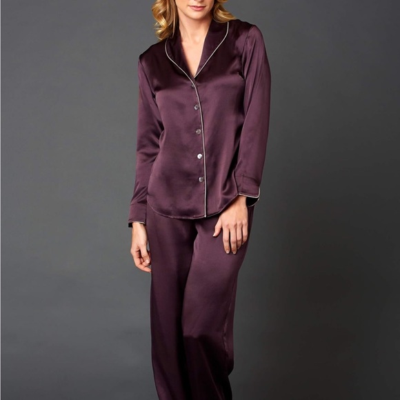 Women's 100% Mulberry Silk Pajama Set, Relaxed Fit PJs Natalya Collection Sz XXL - Picture 6 of 8